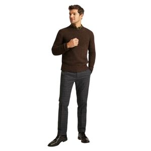 Bonobos Wool Alpaca Crew Neck Sweater Brown Men's L